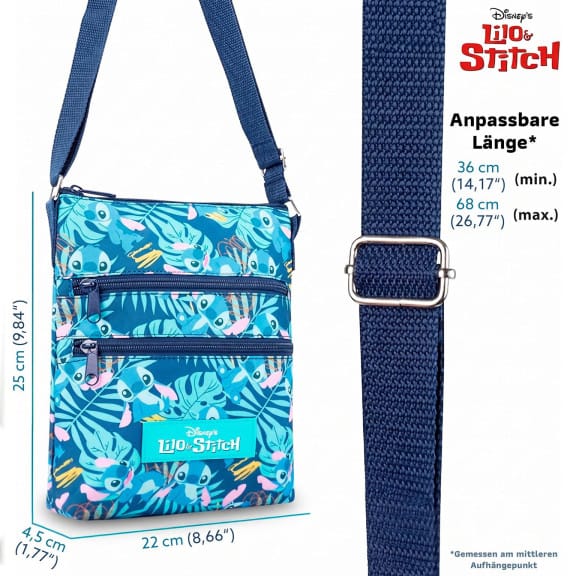 Disney Stitch Umhängetasche – Stitch Schultertasche mit verstellbarem Riemen für Alltag und Freizeit – Weiteres Produktbild 6 Disney Stitch Umhängetasche – Stitch Schultertasche mit verstellbarem Riemen für Alltag und Freizeit – Weiteres Produktbild 6