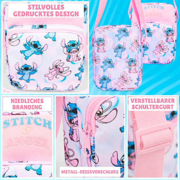 Disney Stitch Umhängetasche – Stitch Schultertasche mit verstellbarem Riemen für Alltag und Freizeit – Weiteres Produktbild 2 Disney Stitch Umhängetasche – Stitch Schultertasche mit verstellbarem Riemen für Alltag und Freizeit – Weiteres Produktbild 2