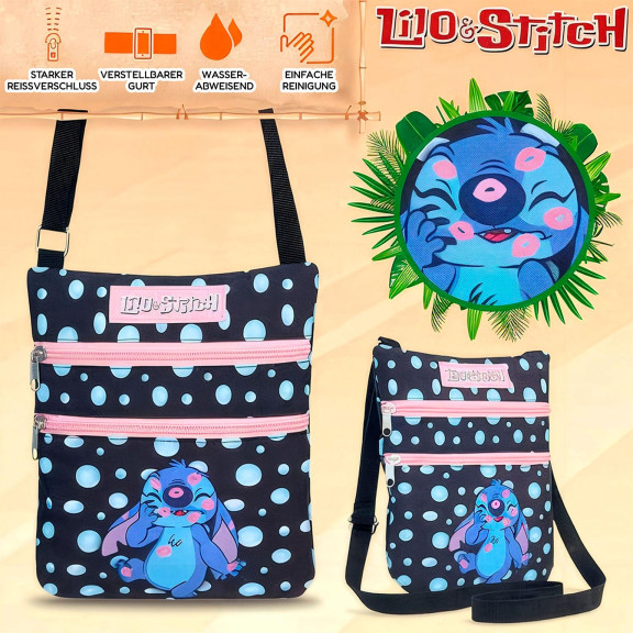 Disney Stitch Umhängetasche – Stitch Schultertasche mit verstellbarem Riemen für Alltag und Freizeit – Weiteres Produktbild 2 Disney Stitch Umhängetasche – Stitch Schultertasche mit verstellbarem Riemen für Alltag und Freizeit – Weiteres Produktbild 2