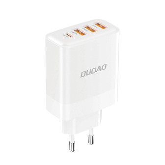 Dudao Netzladegerät 3x USB-A 1x USB-C – Universal Ladegerät für mehrere Geräte Ladeadapter mit 4 Ports – Weiß