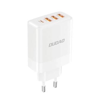 Dudao Netzladegerät 3x USB-A 1x USB-C – Universal Ladegerät für mehrere Geräte Ladeadapter mit 4 Ports – Weiß Dudao Netzladegerät 3x USB-A 1x USB-C – Universal Ladegerät für mehrere Geräte Ladeadapter mit 4 Ports – Weiß