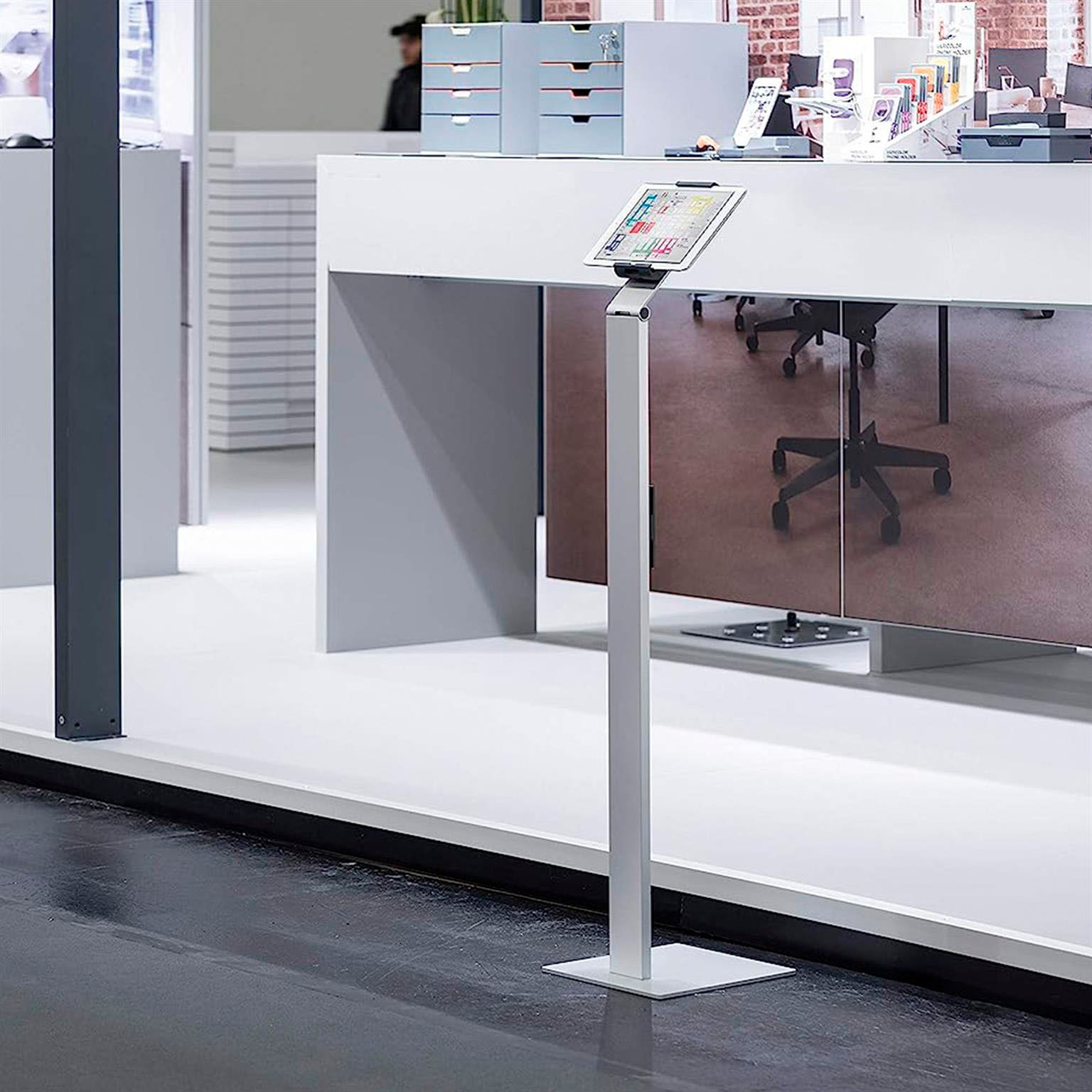 Durable Tablet Bodenständer – Tablet Bodenhalterung verstellbar, Tablet Ständer mit Standfuß für Lesezwecke – Weiteres Produktbild 5