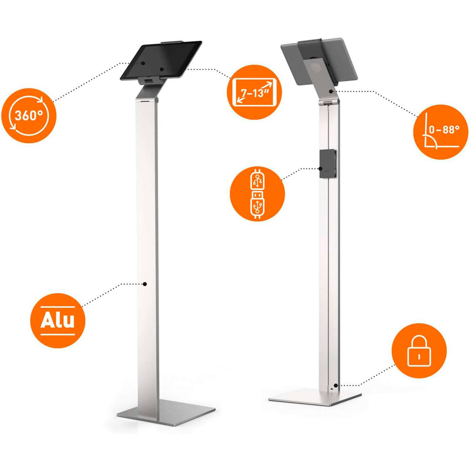 Durable Tablet Bodenständer – Tablet Bodenhalterung verstellbar, Tablet Ständer mit Standfuß für Lesezwecke – Weiteres Produktbild 8 Durable Tablet Bodenständer – Tablet Bodenhalterung verstellbar, Tablet Ständer mit Standfuß für Lesezwecke – Weiteres Produktbild 8