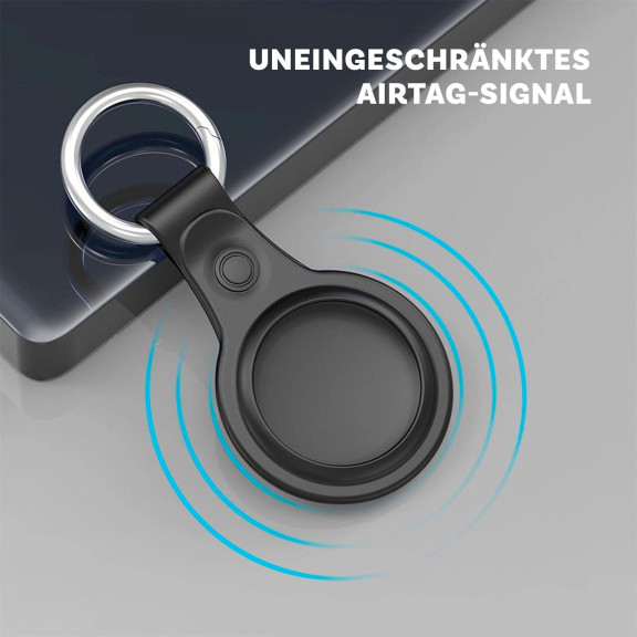 Dux Ducis 4er Set AirTag Hülle Silikon mit Schlüsselring – Apple AirTag Schlüsselanhänger – Weiteres Produktbild 2