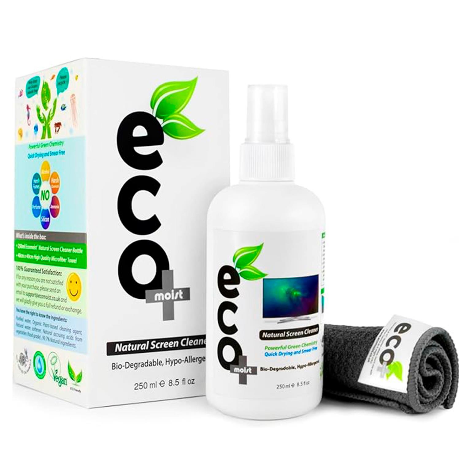 Ecomoist Bildschirm Reinigungsset – für Smartphones und andere Geräte, Mikrofasertuch, Displayreiniger 250 ml – Weiteres Produktbild 5