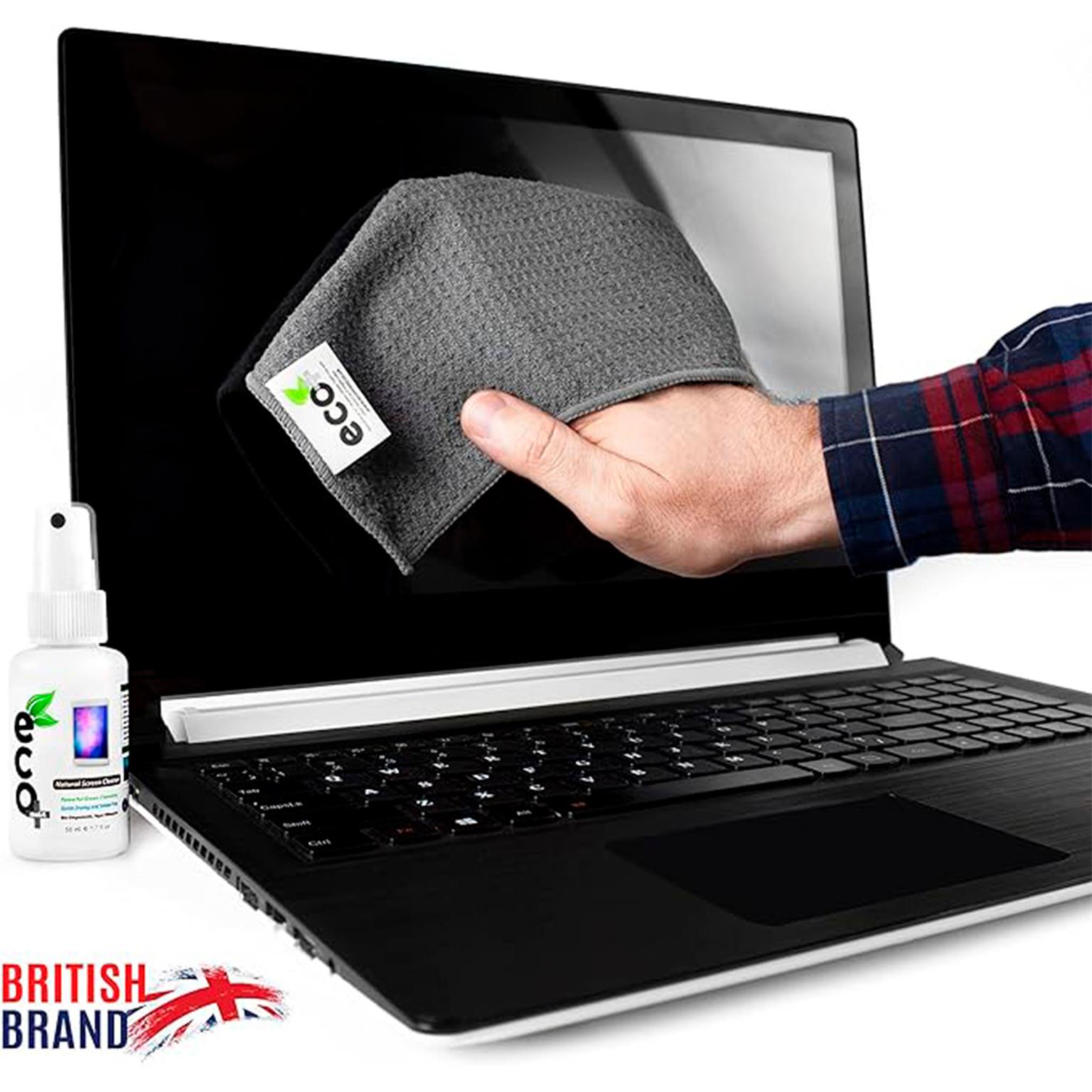 Ecomoist Bildschirm Reinigungsset – für Smartphones und andere Geräte, Mikrofasertuch, Displayreiniger 50 ml – Weiteres Produktbild 4