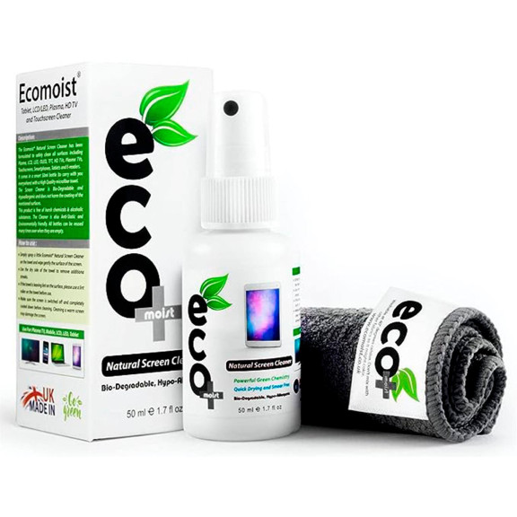 Ecomoist Bildschirm Reinigungsset – für Smartphones und andere Geräte, Mikrofasertuch, Displayreiniger 50 ml – Weiteres Produktbild 6