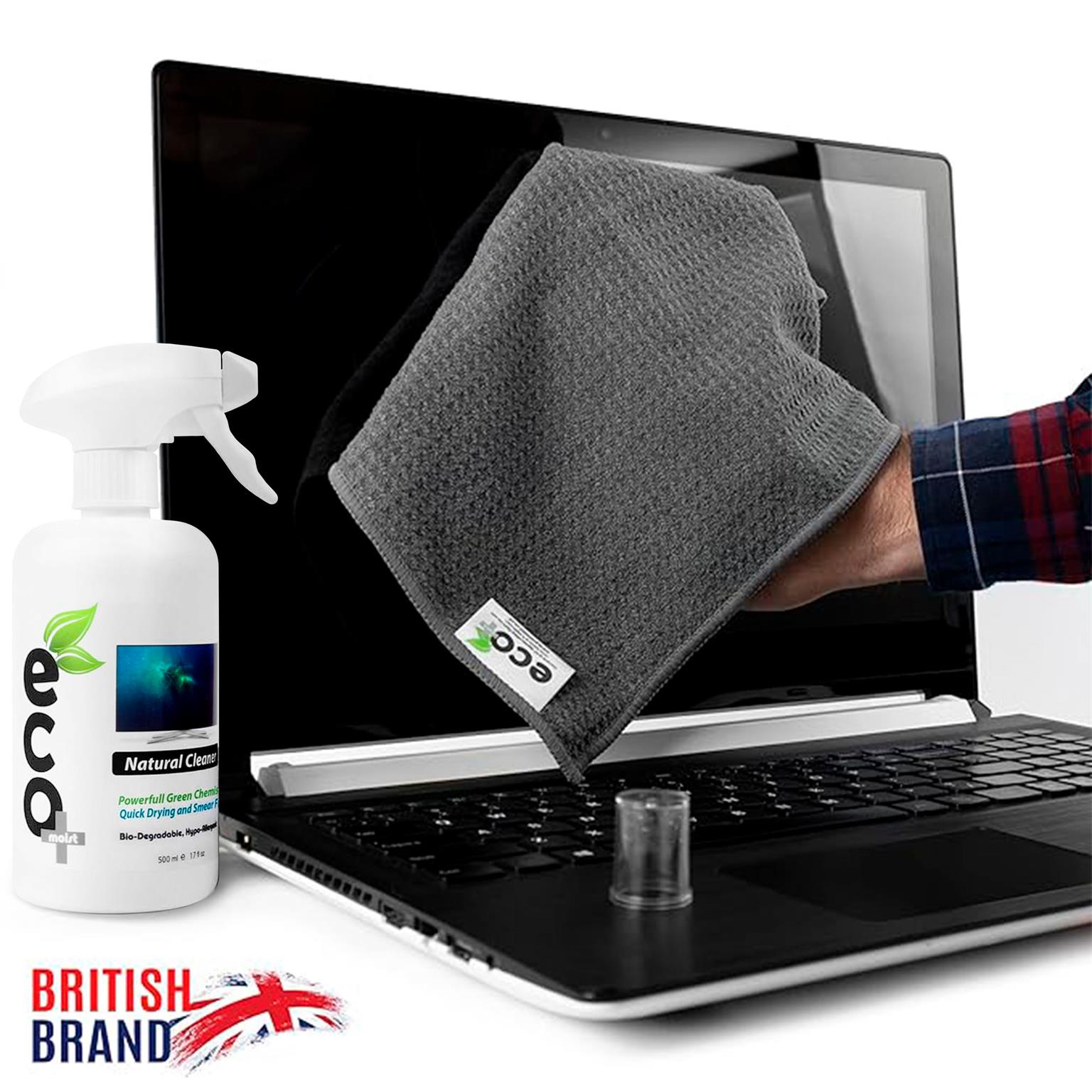 Ecomoist Bildschirm Reinigungsset – für Smartphones und andere Geräte, 2 Mikrofasertücher, Displayreiniger 500 ml – Weiteres Produktbild 5 Ecomoist Bildschirm Reinigungsset – für Smartphones und andere Geräte, 2 Mikrofasertücher, Displayreiniger 500 ml – Weiteres Produktbild 5