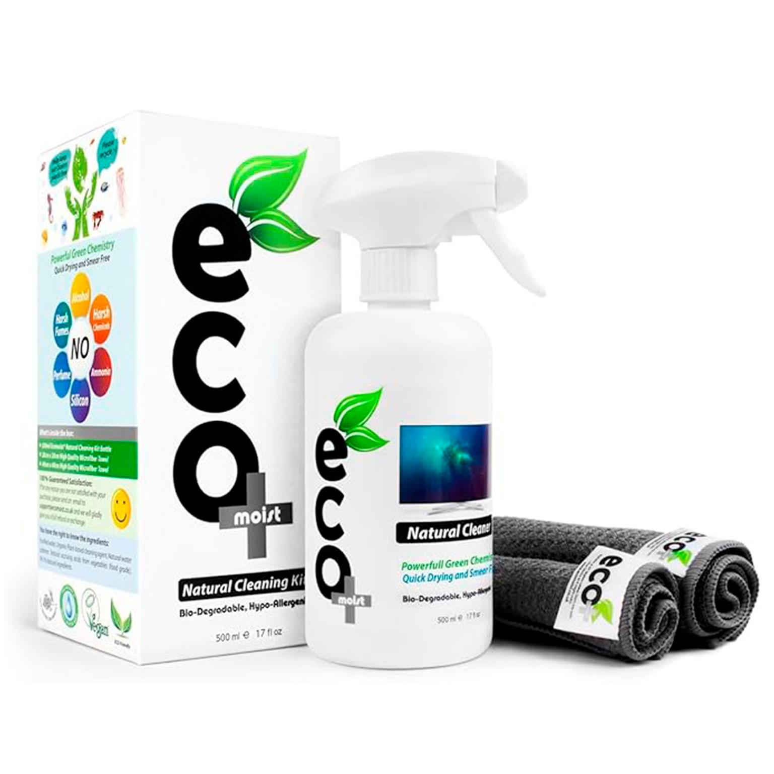 Ecomoist Bildschirm Reinigungsset – für Smartphones und andere Geräte, 2 Mikrofasertücher, Displayreiniger 500 ml – Weiteres Produktbild 5