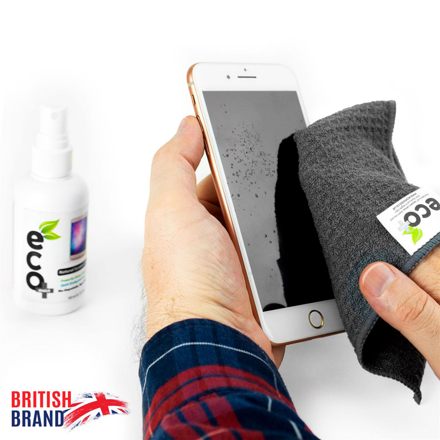 Ecomoist Bildschirm Reinigungsset – für Smartphones und andere Geräte, Mikrofasertuch, Displayreiniger 100 ml – Weiteres Produktbild 2 Ecomoist Bildschirm Reinigungsset – für Smartphones und andere Geräte, Mikrofasertuch, Displayreiniger 100 ml – Weiteres Produktbild 2