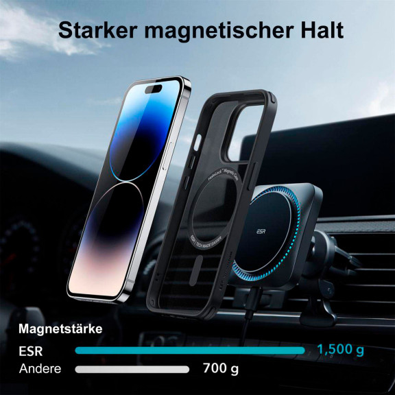 ESR Classic Hybrid MagSafe-Hülle mit HaloLock für iPhone 14 Pro Max – mit Militärnorm-Schutz – Weiteres Produktbild 3 ESR Classic Hybrid MagSafe-Hülle mit HaloLock für iPhone 14 Pro Max – mit Militärnorm-Schutz – Weiteres Produktbild 3
