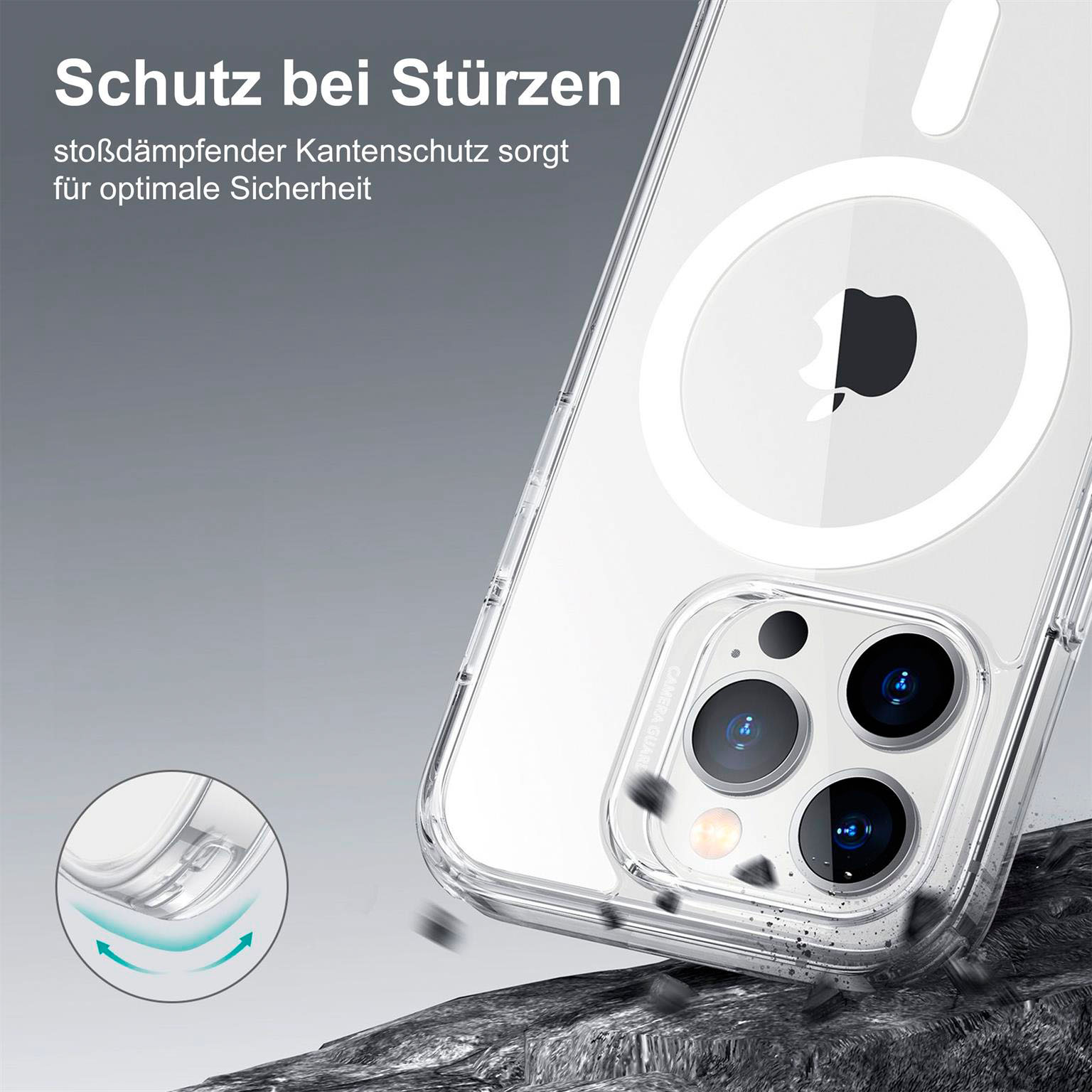 ESR Classic Hybrid MagSafe-Hülle mit HaloLock für iPhone 14 Pro Max – mit Militärnorm-Schutz – Weiteres Produktbild 4 ESR Classic Hybrid MagSafe-Hülle mit HaloLock für iPhone 14 Pro Max – mit Militärnorm-Schutz – Weiteres Produktbild 4