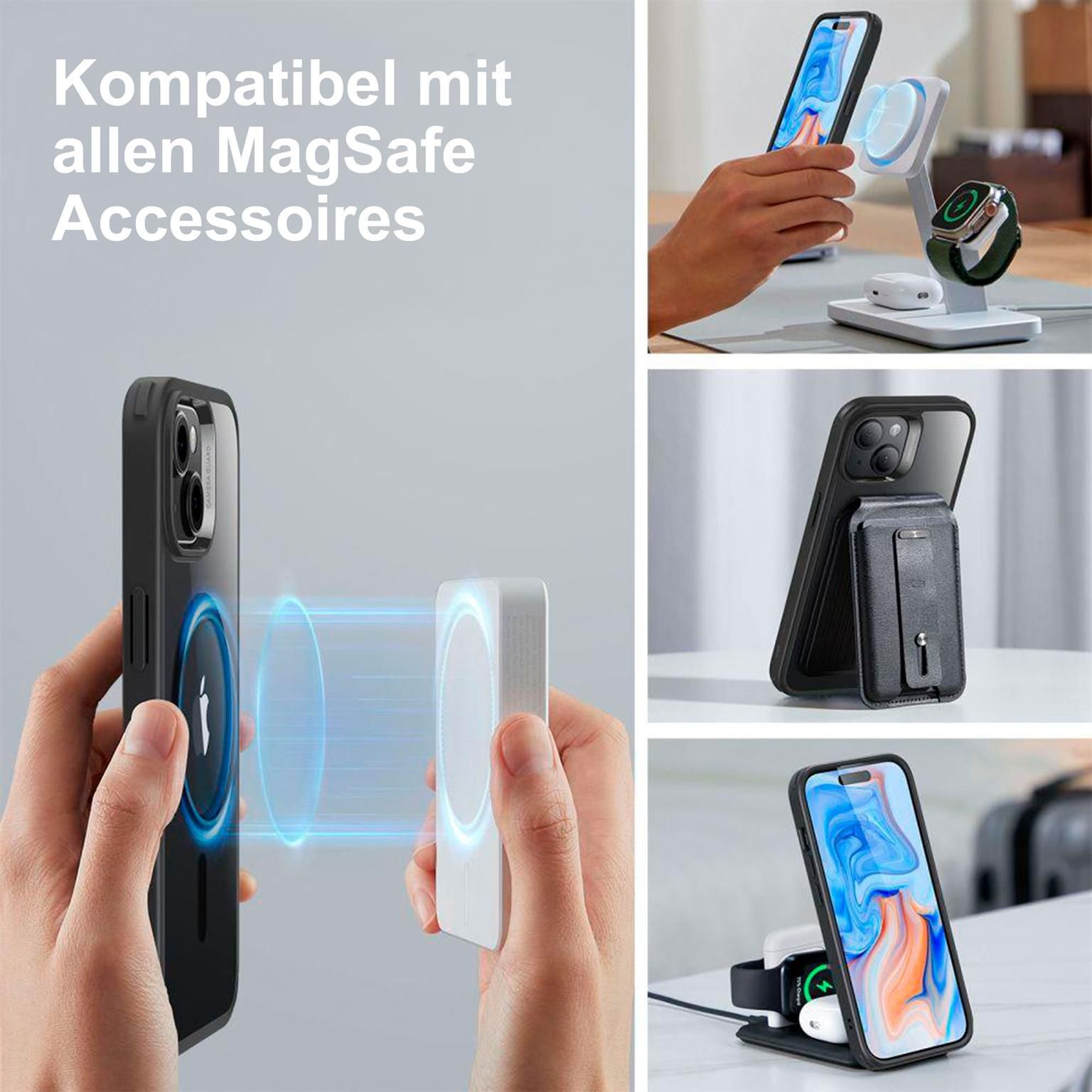 ESR Classic Hybrid MagSafe-Hülle mit HaloLock für iPhone 15 – mit Militärnorm-Schutz – Weiteres Produktbild 3 ESR Classic Hybrid MagSafe-Hülle mit HaloLock für iPhone 15 – mit Militärnorm-Schutz – Weiteres Produktbild 3