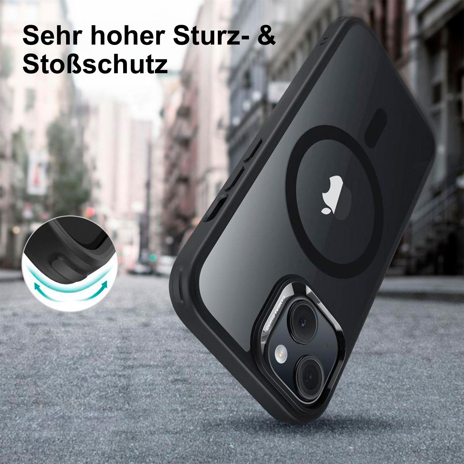 ESR Classic Hybrid MagSafe-Hülle mit HaloLock für iPhone 15 – mit Militärnorm-Schutz – Weiteres Produktbild 4 ESR Classic Hybrid MagSafe-Hülle mit HaloLock für iPhone 15 – mit Militärnorm-Schutz – Weiteres Produktbild 4