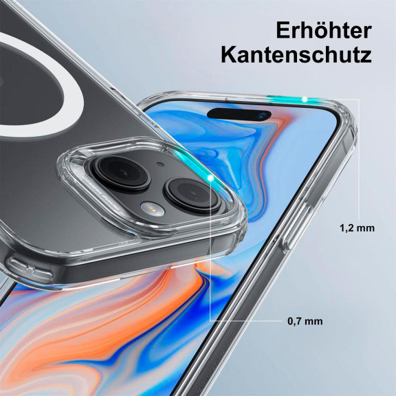 ESR Classic Hybrid MagSafe-Hülle mit HaloLock für iPhone 15 Plus – mit Militärnorm-Schutz – Weiteres Produktbild 5 ESR Classic Hybrid MagSafe-Hülle mit HaloLock für iPhone 15 Plus – mit Militärnorm-Schutz – Weiteres Produktbild 5