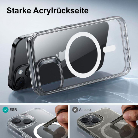 ESR Classic Hybrid MagSafe-Hülle mit HaloLock für iPhone 15 Plus – mit Militärnorm-Schutz – Weiteres Produktbild 6 ESR Classic Hybrid MagSafe-Hülle mit HaloLock für iPhone 15 Plus – mit Militärnorm-Schutz – Weiteres Produktbild 6