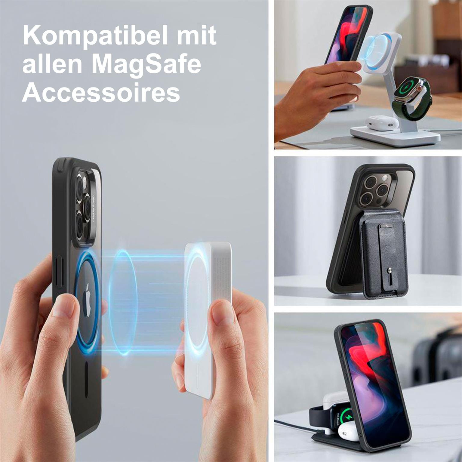 ESR Classic Hybrid MagSafe-Hülle mit HaloLock für iPhone 15 Pro – mit Militärnorm-Schutz – Weiteres Produktbild 3