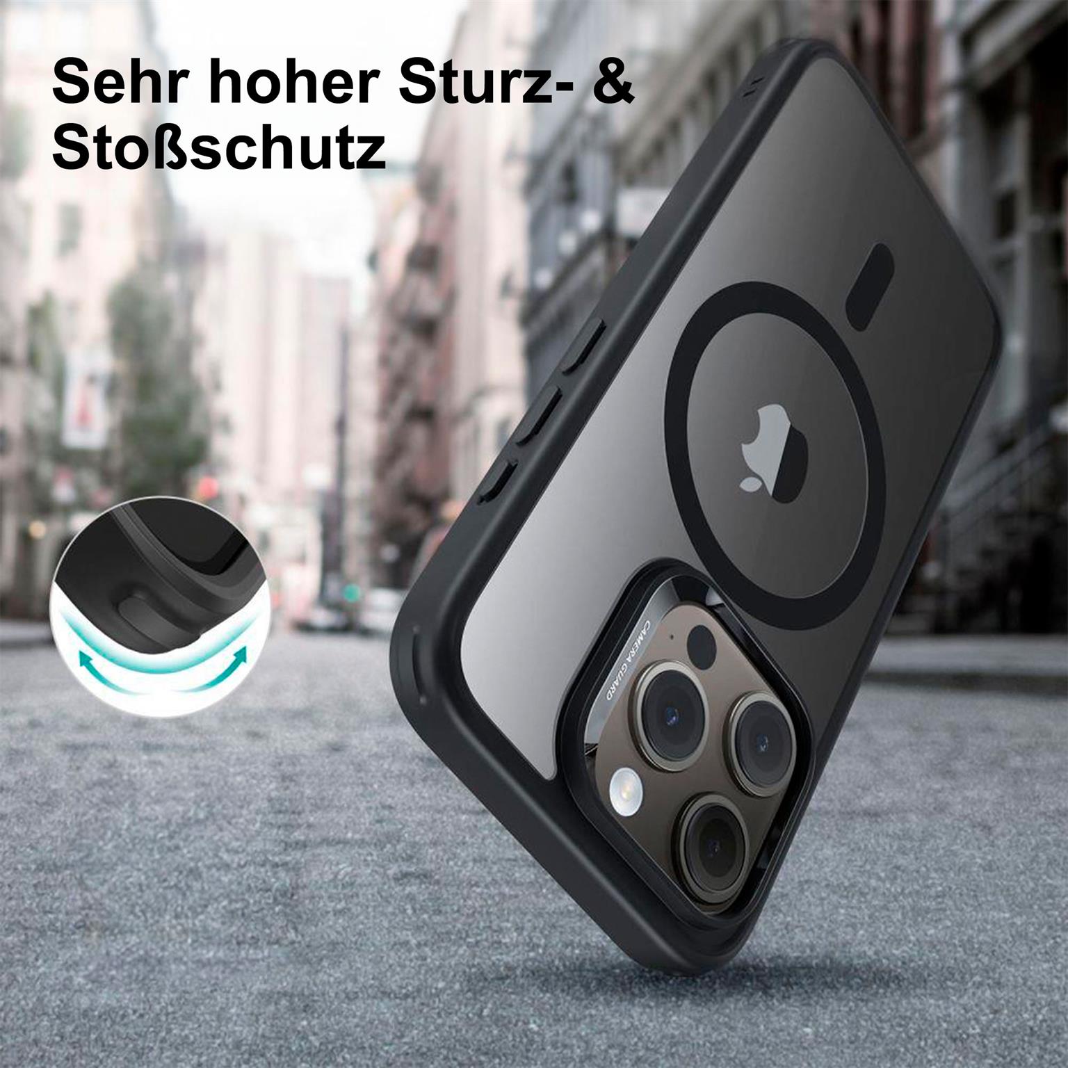 ESR Classic Hybrid MagSafe-Hülle mit HaloLock für iPhone 15 Pro – mit Militärnorm-Schutz – Weiteres Produktbild 4 ESR Classic Hybrid MagSafe-Hülle mit HaloLock für iPhone 15 Pro – mit Militärnorm-Schutz – Weiteres Produktbild 4