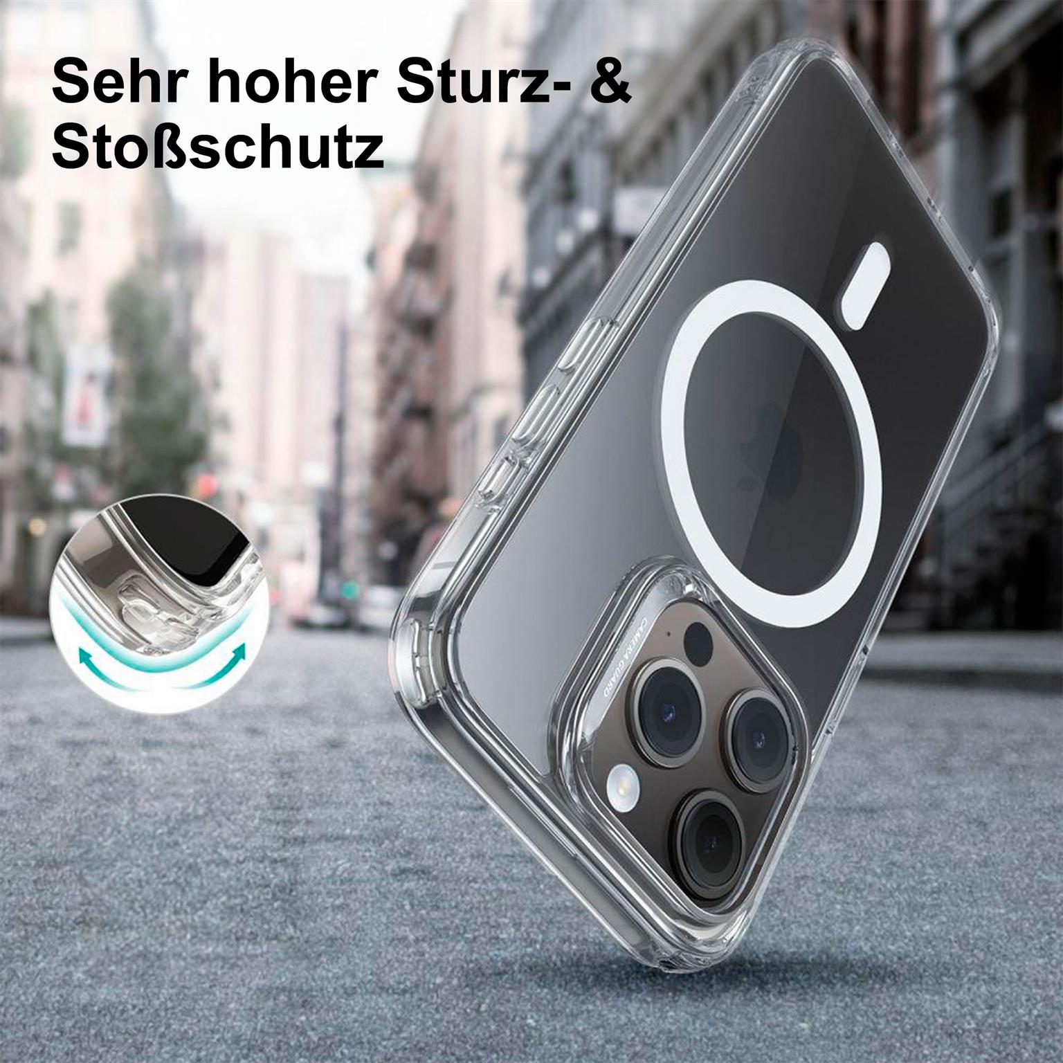 ESR Classic Hybrid MagSafe-Hülle mit HaloLock für iPhone 15 Pro – mit Militärnorm-Schutz – Weiteres Produktbild 4 ESR Classic Hybrid MagSafe-Hülle mit HaloLock für iPhone 15 Pro – mit Militärnorm-Schutz – Weiteres Produktbild 4