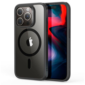 ESR Classic Hybrid MagSafe-Hülle mit HaloLock für iPhone 15 Pro Max – mit Militärnorm-Schutz – Schwarz, Transparent ESR Classic Hybrid MagSafe-Hülle mit HaloLock für iPhone 15 Pro Max – mit Militärnorm-Schutz – Schwarz, Transparent