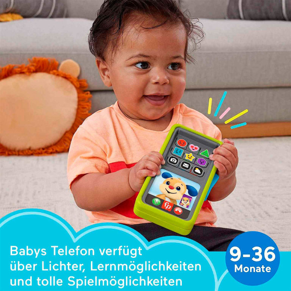 Fisher-Price Lernspaß 2-in-1 Smartphone – Interaktives Spielzeugtelefon, Pädagogisches Smartphone mit Lernfunktionen – Weiteres Produktbild 2