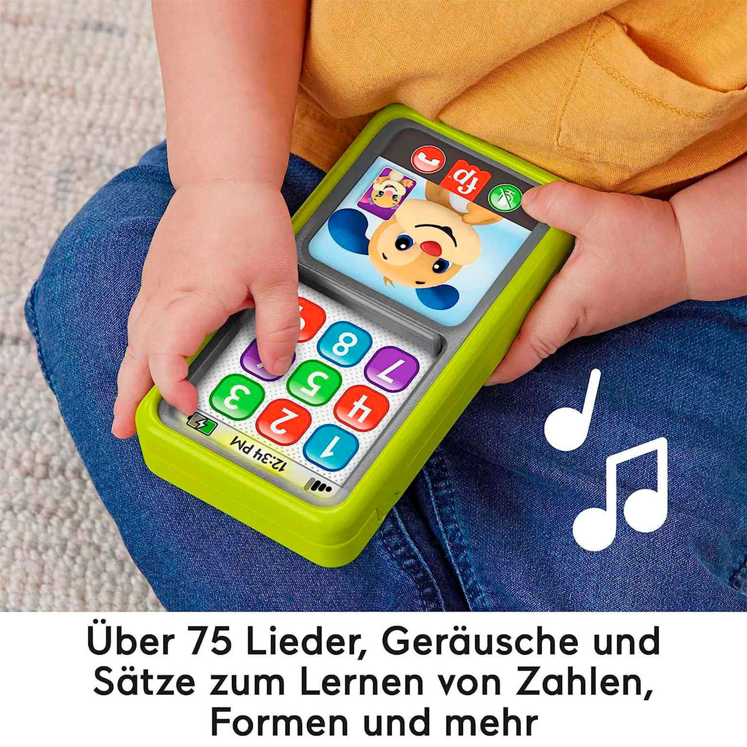 Fisher-Price Lernspaß 2-in-1 Smartphone – Interaktives Spielzeugtelefon, Pädagogisches Smartphone mit Lernfunktionen – Weiteres Produktbild 3