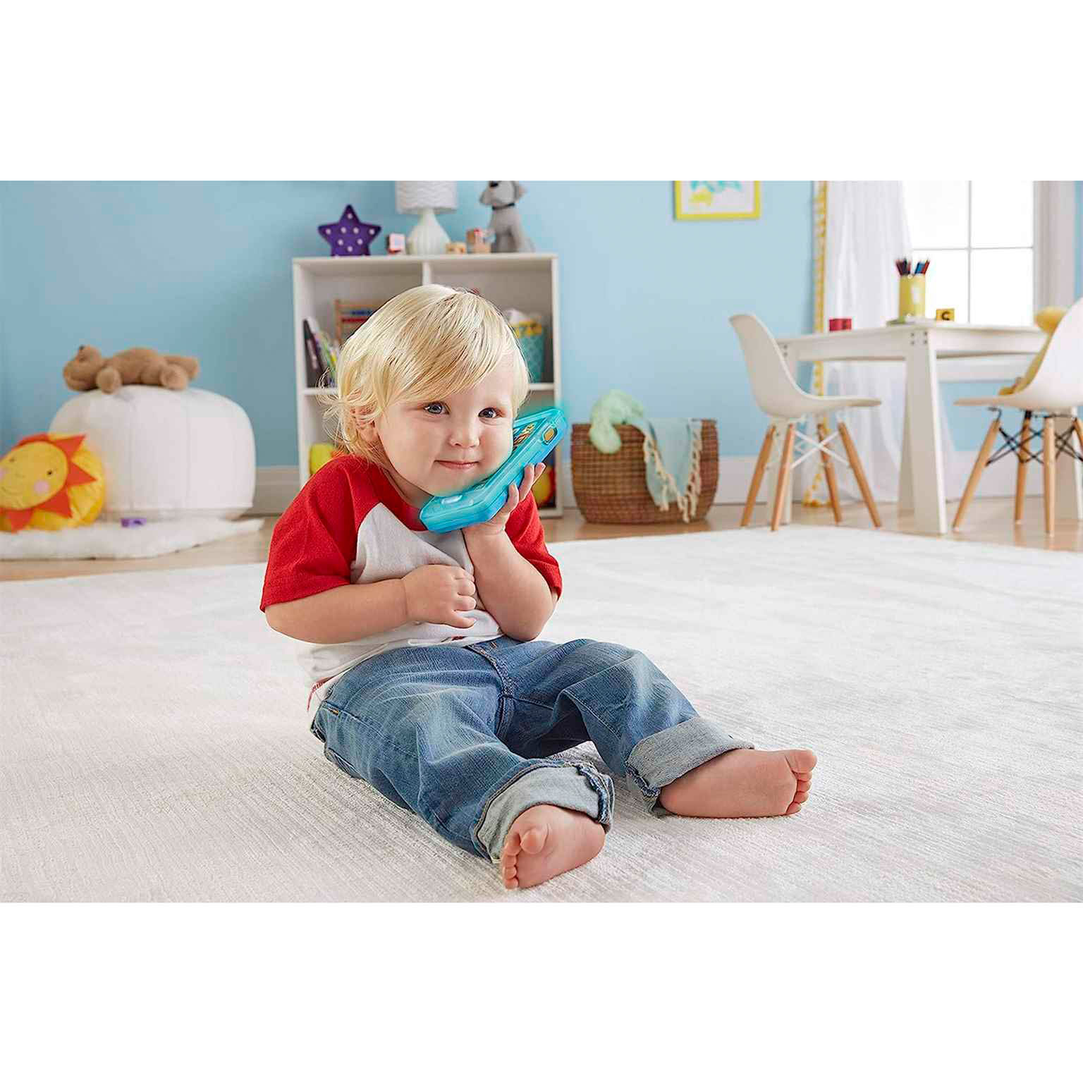Fisher-Price Lernspaß Spielzeugtelefon – Interaktives Kinderspielzeug mit Lichtern und Telefongeräuschen – Weiteres Produktbild 2