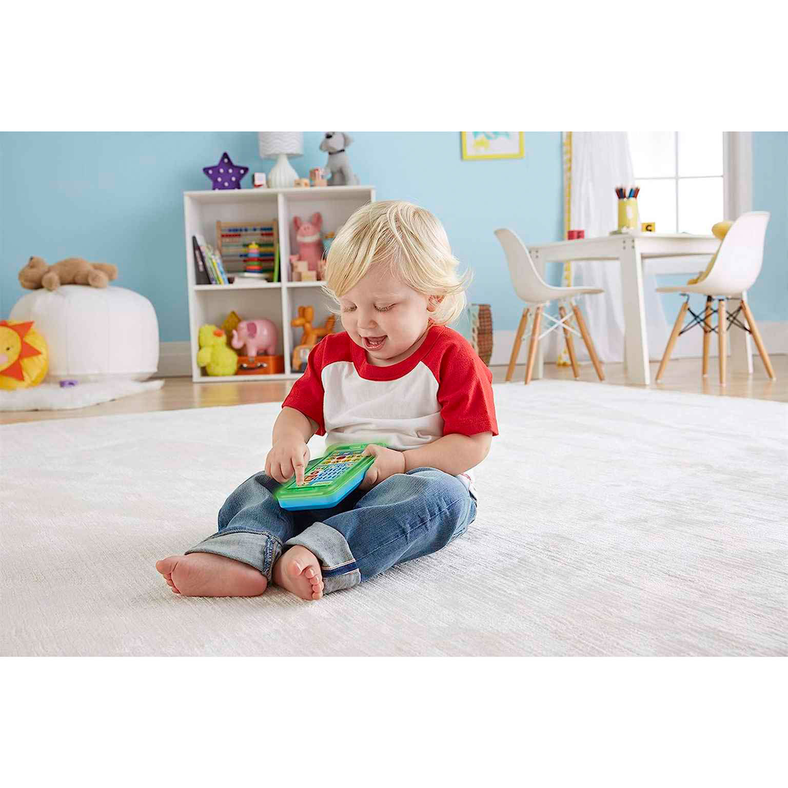 Fisher-Price Lernspaß Spielzeugtelefon – Interaktives Kinderspielzeug mit Lichtern und Telefongeräuschen – Weiteres Produktbild 3