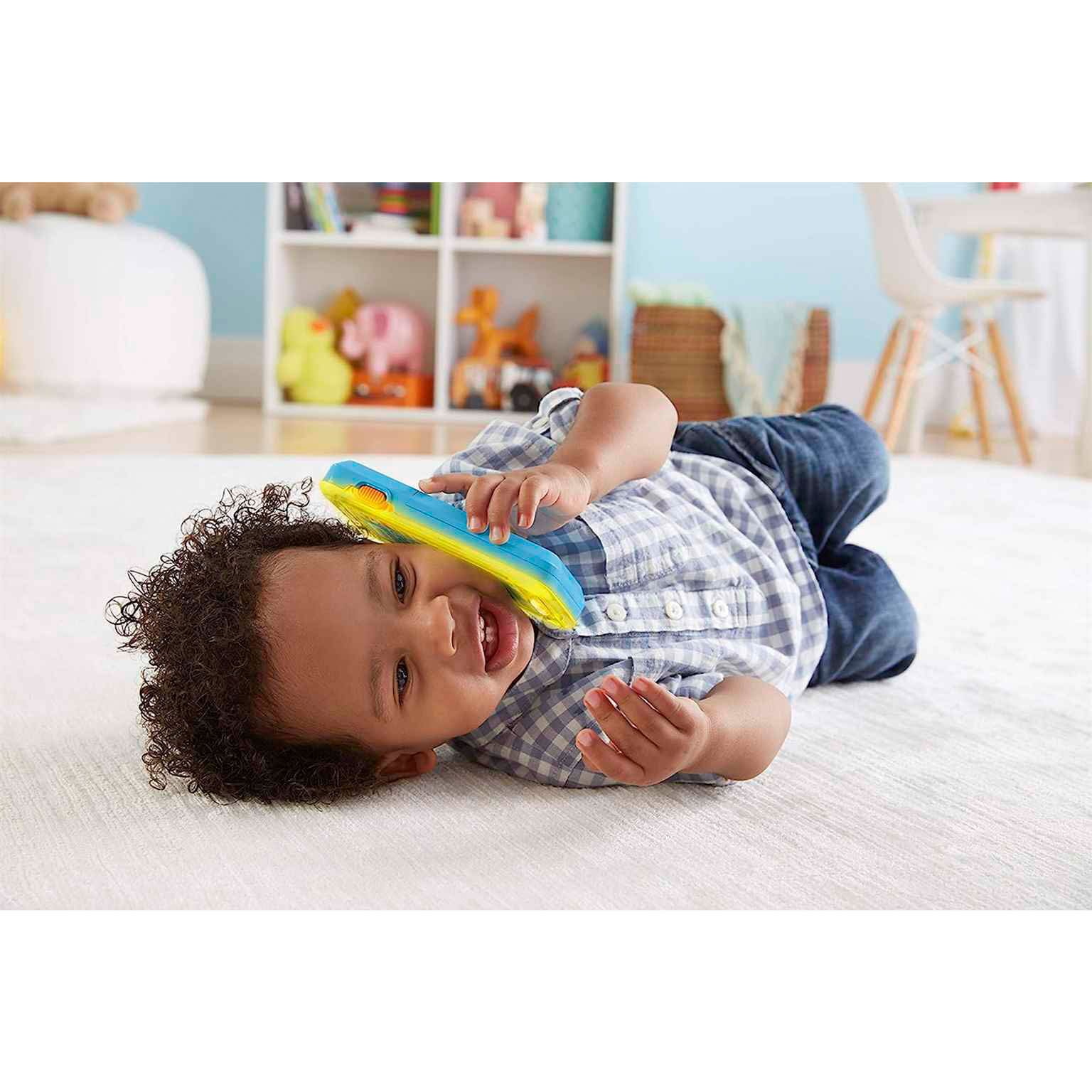 Fisher-Price Lernspaß Spielzeugtelefon – Interaktives Kinderspielzeug mit Lichtern und Telefongeräuschen – Weiteres Produktbild 4
