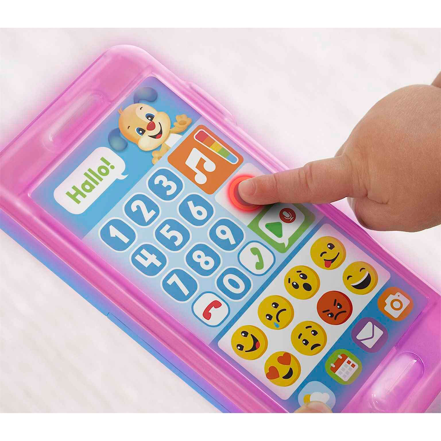 Fisher-Price Lernspaß Spielzeugtelefon – Interaktives Kinderspielzeug mit Lichtern und Telefongeräuschen – Weiteres Produktbild 5