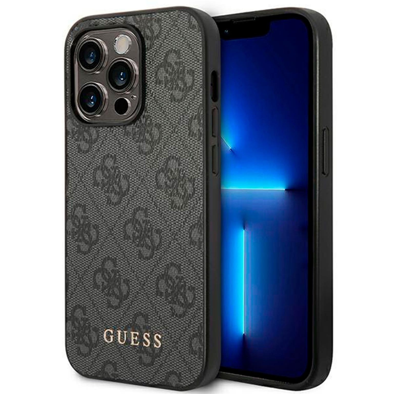 Guess 4G Metal Gold Logo Case iPhone 14 Pro Max – Hardcase, robust und kompatibel mit kabellosem Laden – undefined