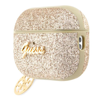 Guess Glitter Flake Hülle – Schutzhülle für AirPods Pro 2 mit Glitzer und kabellosem Laden – Gold