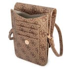 Guess Handtasche – elegante Umhängetasche für Smartphones mit goldenem Big Logo, AllOver 4G Logo Serie – Weiteres Produktbild 4