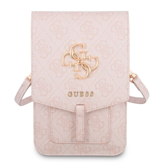 Guess Handtasche – elegante Umhängetasche für Smartphones mit goldenem Big Logo, AllOver 4G Logo Serie – Weiteres Produktbild 2