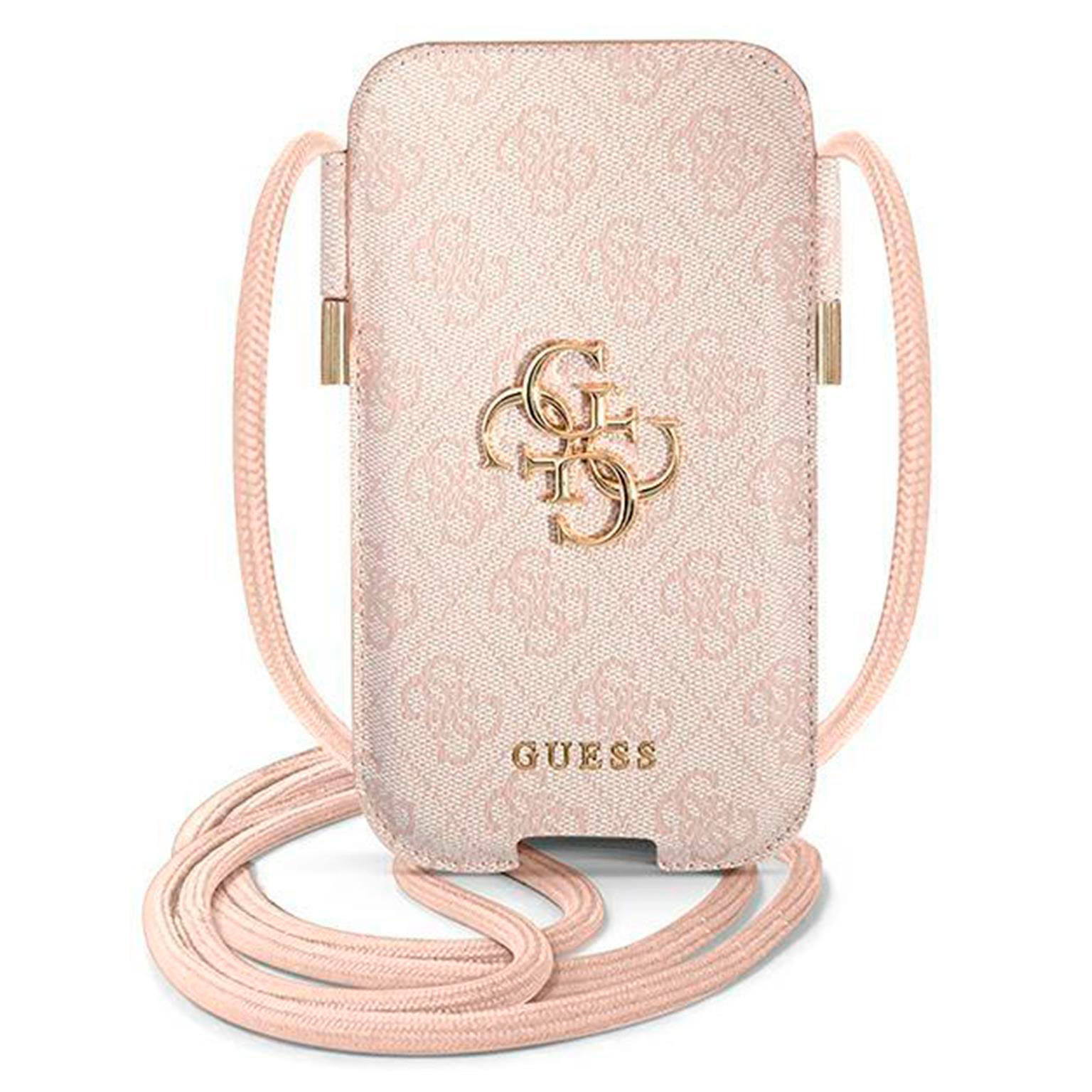 Guess Handytasche – elegante Umhängetasche für Smartphones mit goldenem Big Logo, AllOver 4G Logo Serie – undefined
