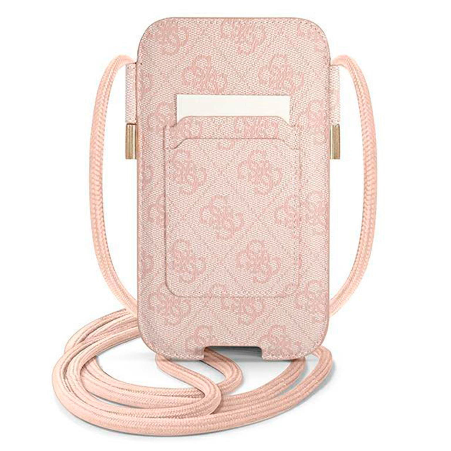 Guess Handytasche – elegante Umhängetasche für Smartphones mit goldenem Big Logo, AllOver 4G Logo Serie – Weiteres Produktbild 1