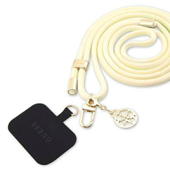 Guess Handyband zum Umhängen – Universal-Handyband mit Guess 4G-Logo für Smartphones, CBDY Serie, Kordelgürtel – Beige