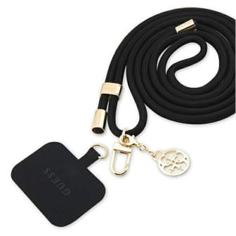 Guess Handyband zum Umhängen – Universal-Handyband mit Guess 4G-Logo für Smartphones, CBDY Serie, Kordelgürtel – Schwarz Guess Handyband zum Umhängen – Universal-Handyband mit Guess 4G-Logo für Smartphones, CBDY Serie, Kordelgürtel – Schwarz