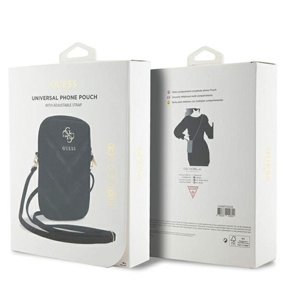 Guess Zip Quilted 4G Tasche – Handy Crossbody Tasche, Smartphone Umhängetasche aus Leder mit Reißverschluss – Weiteres Produktbild 5