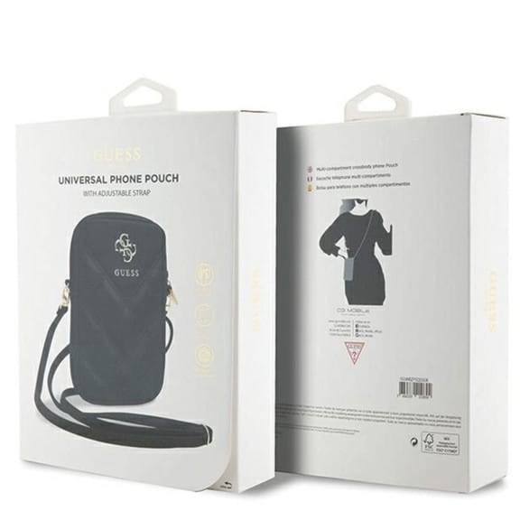 Guess Zip Quilted 4G Tasche – Handy Crossbody Tasche, Smartphone Umhängetasche aus Leder mit Reißverschluss – Weiteres Produktbild 5 Guess Zip Quilted 4G Tasche – Handy Crossbody Tasche, Smartphone Umhängetasche aus Leder mit Reißverschluss – Weiteres Produktbild 5
