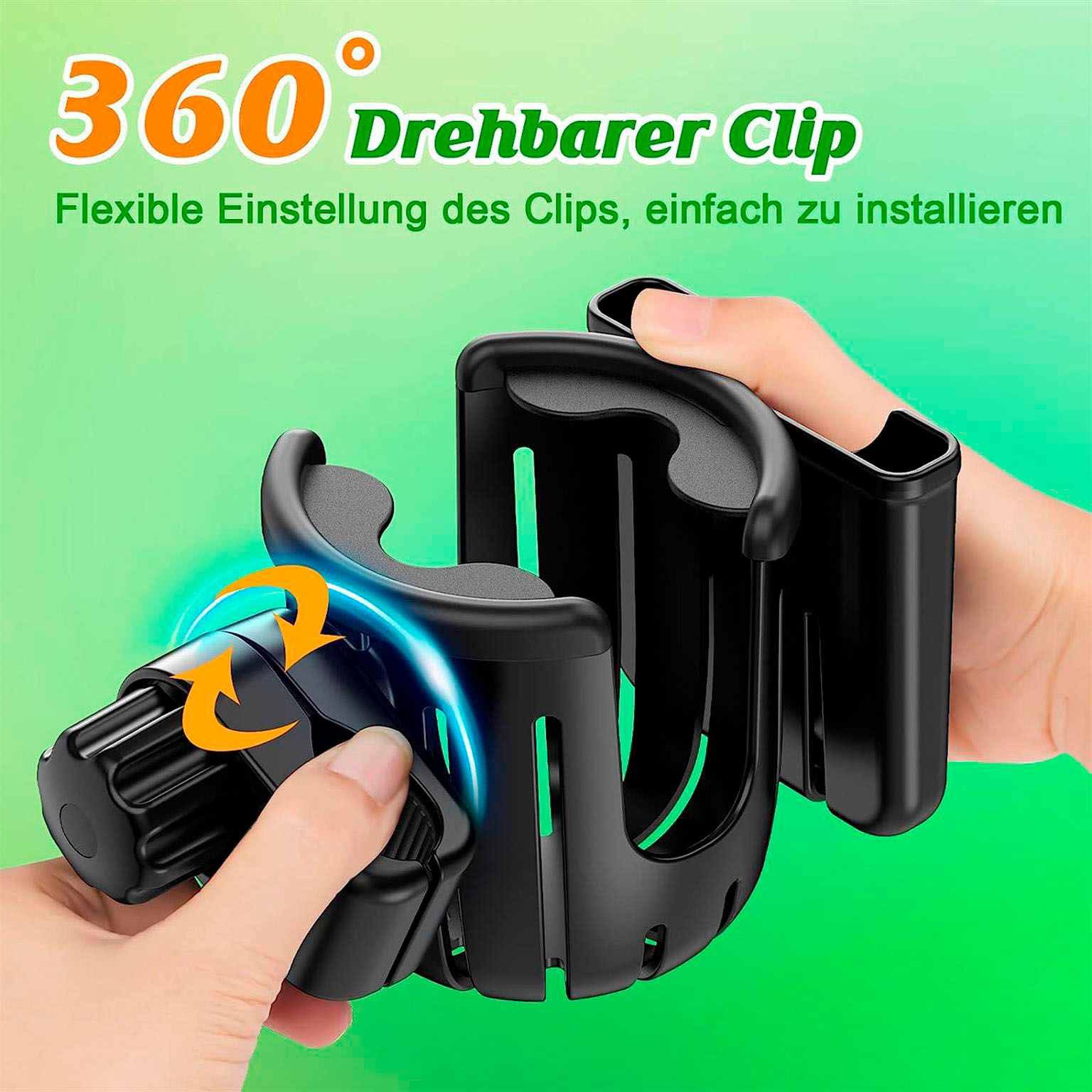 Guiseapue Getränke- und Handyhalter – Universeller Halter für Kinderwagen Getränke Flaschen Handyaufbewahrung – Weiteres Produktbild 1