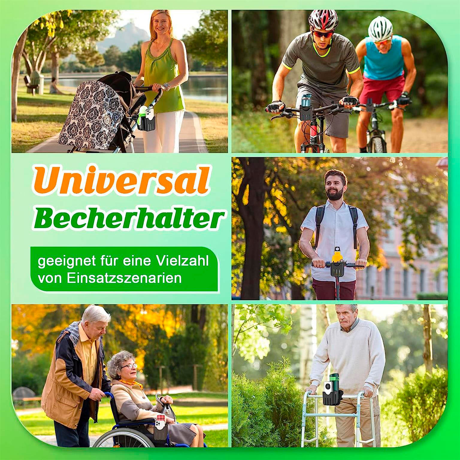 Guiseapue Getränke- und Handyhalter – Universeller Halter für Kinderwagen Getränke Flaschen Handyaufbewahrung – Weiteres Produktbild 5