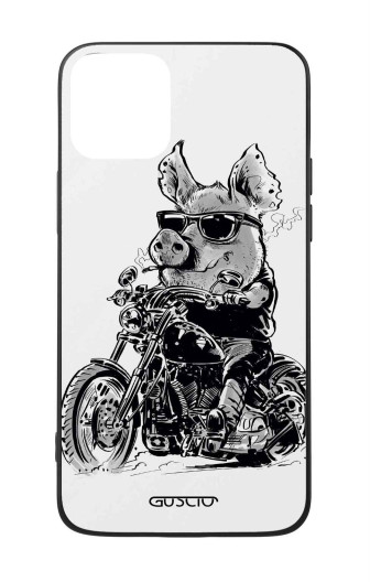 Guscio 2C Cover iPhone 12 Designer Schutzhülle – Biker Pig Guscio 2C Cover iPhone 12 Designer Schutzhülle – Biker Pig
