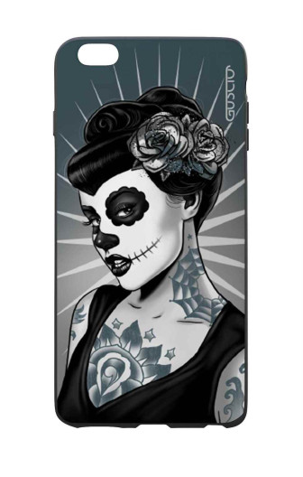 Guscio Guscio 2C Cover iPhone 7 Designer Schutzhülle – Calavera Grey Shades