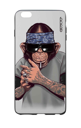 Guscio Guscio 2C Cover iPhone 8 Designer Schutzhülle – Chimp with Bandana
