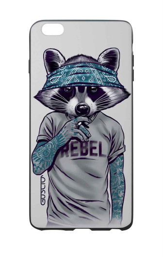 Guscio 2C Cover iPhone 8 Designer Schutzhülle – Raccoon with Bandana Guscio 2C Cover iPhone 8 Designer Schutzhülle – Raccoon with Bandana