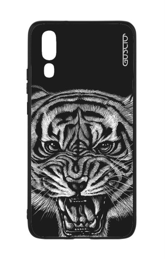 Guscio 2C Cover Huawei P20 Designer Schutzhülle – Black Tiger Guscio 2C Cover Huawei P20 Designer Schutzhülle – Black Tiger