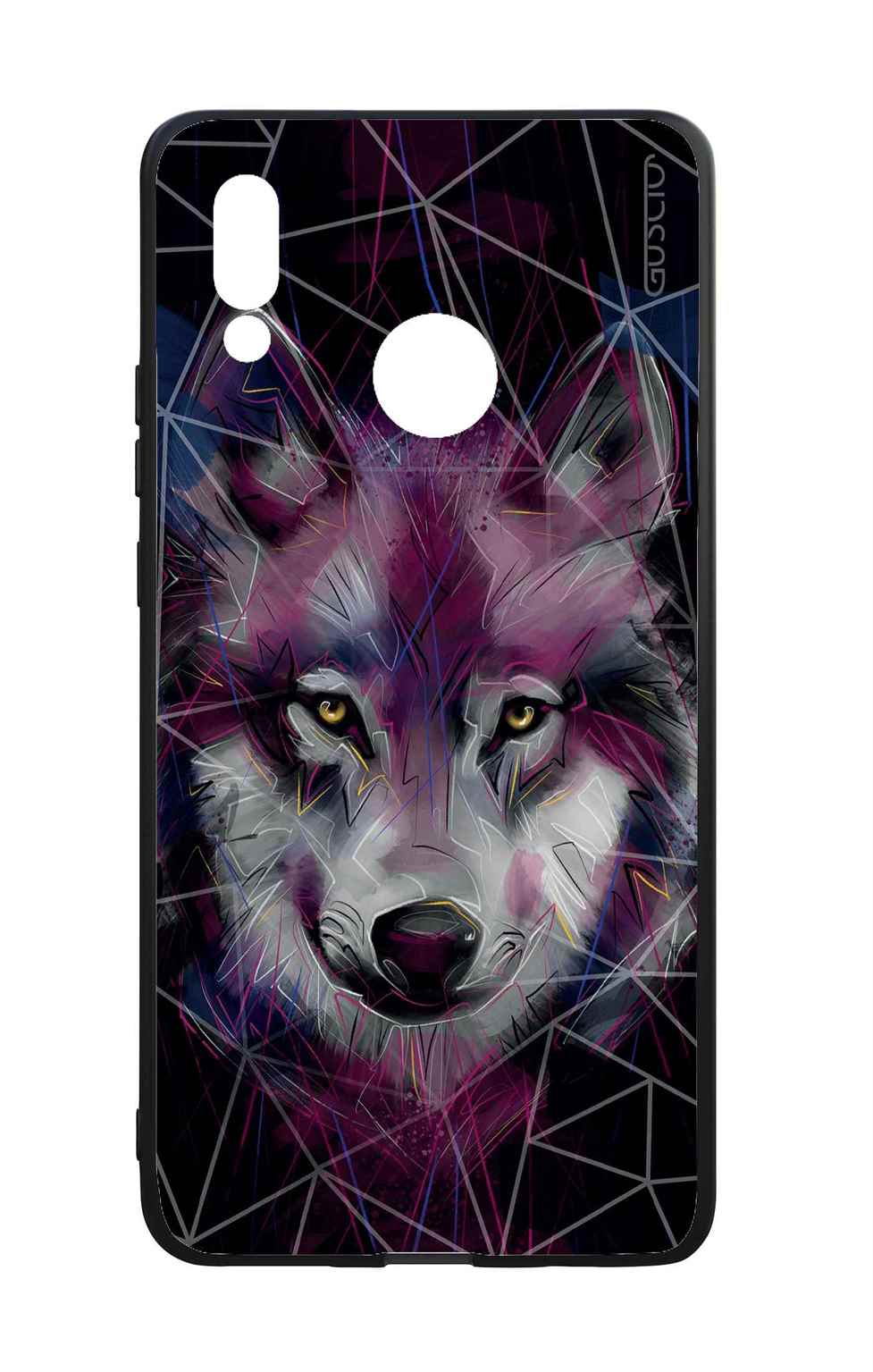 Guscio 2C Cover Huawei P30 Lite Designer Schutzhülle – Neon Wolf