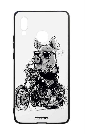 Guscio Guscio 2C Cover Huawei P30 Lite Designer Schutzhülle – Biker Pig