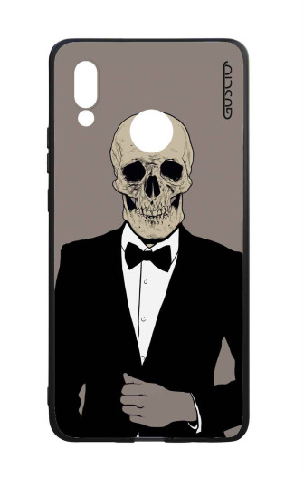 Guscio Guscio 2C Cover Huawei P30 Lite New Edition Designer Schutzhülle – Skull in Smoking